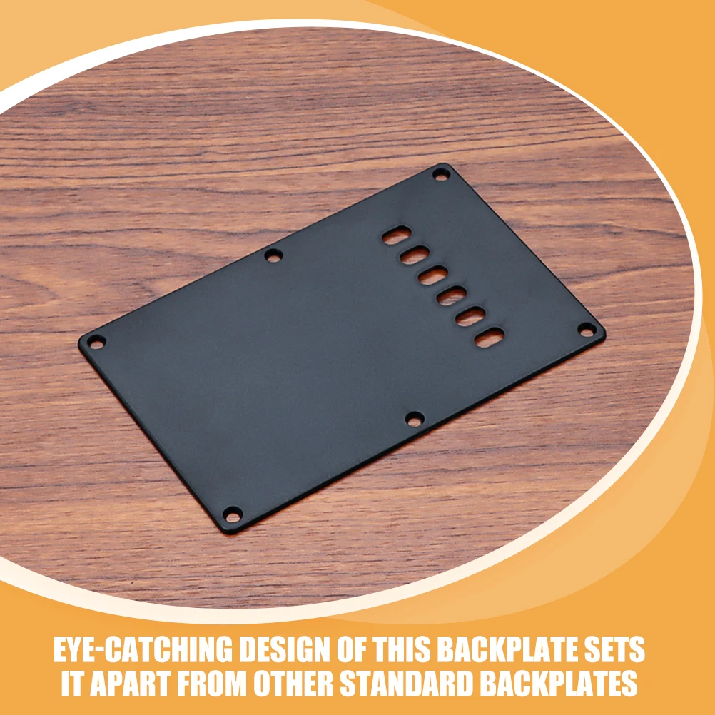 

6-Hole Black Back Plate Single Layer Electric Replacement Pickguard Rear Tremolo Cover Plastic Protective Pickguard Electric