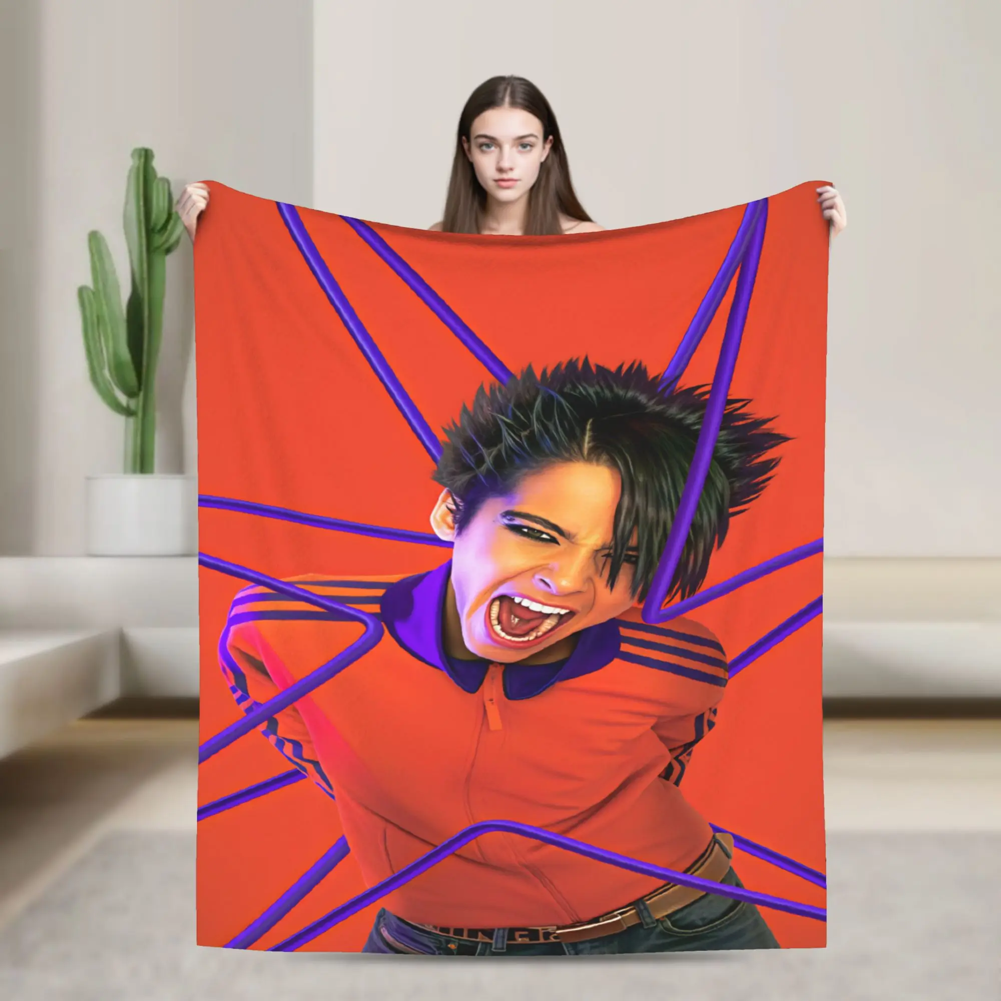 Tokio Hotel Bill Tom Kaulitz  Blankets  Super Warm Plush Throw Blanket For Bedroom Travel Office Flannel Bedspread Bed Cover