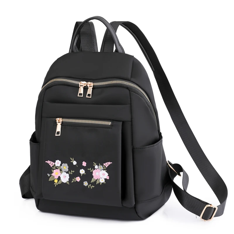 Oxford Embroidered Women\'s Backpack 2024 New Casual Fashion Mommy Bag Outward Travel Backpack Embroidered Women\'s Backpack