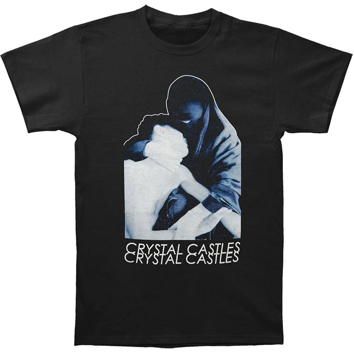 Crystal Castles Men\'s Burka Slim Fit T-shirt Black Summer Short Sleeve Shirts Tops S~3Xl Big Size  Tees T Shirt