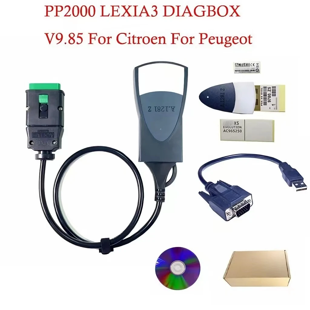 

2023 PP2000 LEXIA3 DIAGBOX For Citroen For Peugeot V9.85 install directly no need Virtual Machine Auto Diagnostic Tools