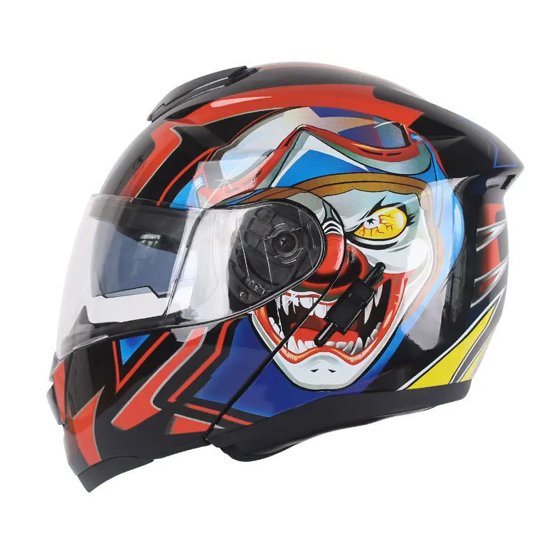 

2021 motocross Flip Up Helmet DOT casco casque moto motorbike Motorcycle Helmet With Inner Sun Visor Helmets for man kask L XL