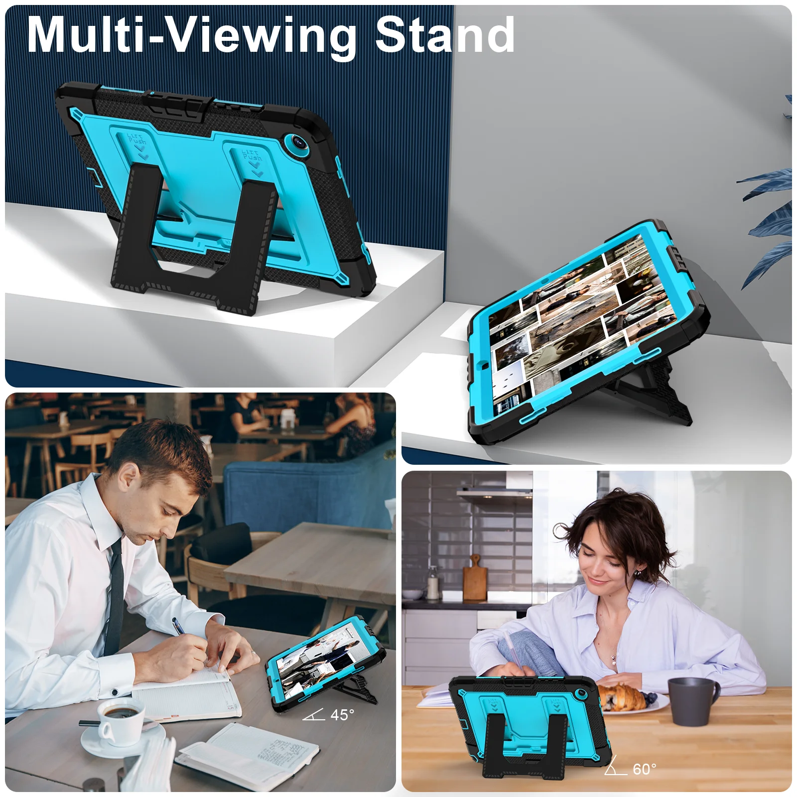 

Для Samsung Galaxy Tab A11 + 2025 11 дюймов детский мягкий силиконовый противоударный чехол со складным кронштейном + плечевые ремни