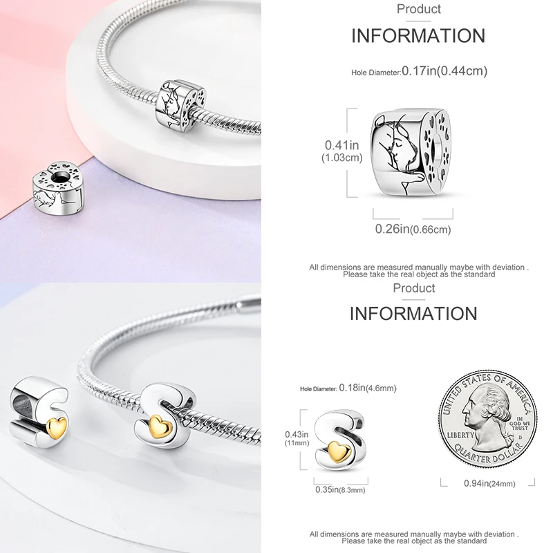 10 Stück 925 Sterling Silber Charm-Perlen Schmetterling Kleeblatt Elefant Baum des Lebens Original DIY Armband Halskette Schmuckherstellung – Detail 5