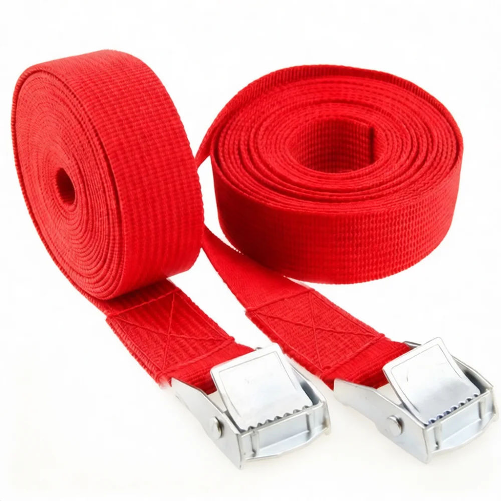 Heavy Duty Luggage Tie Down Straps Zinc Alloy Cam Buckle Car Cargo Fixation Binding Belt Durable Transport Tool