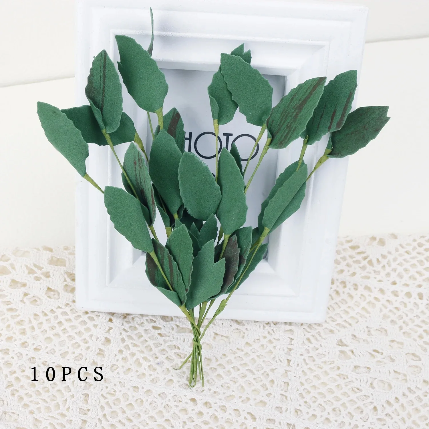 20Pcs/Lot Artificial Green Foam Leaves Bouquet Wedding Party Decorative Accessories Leave Fleurs Scrapbook DIY Decor Supplies