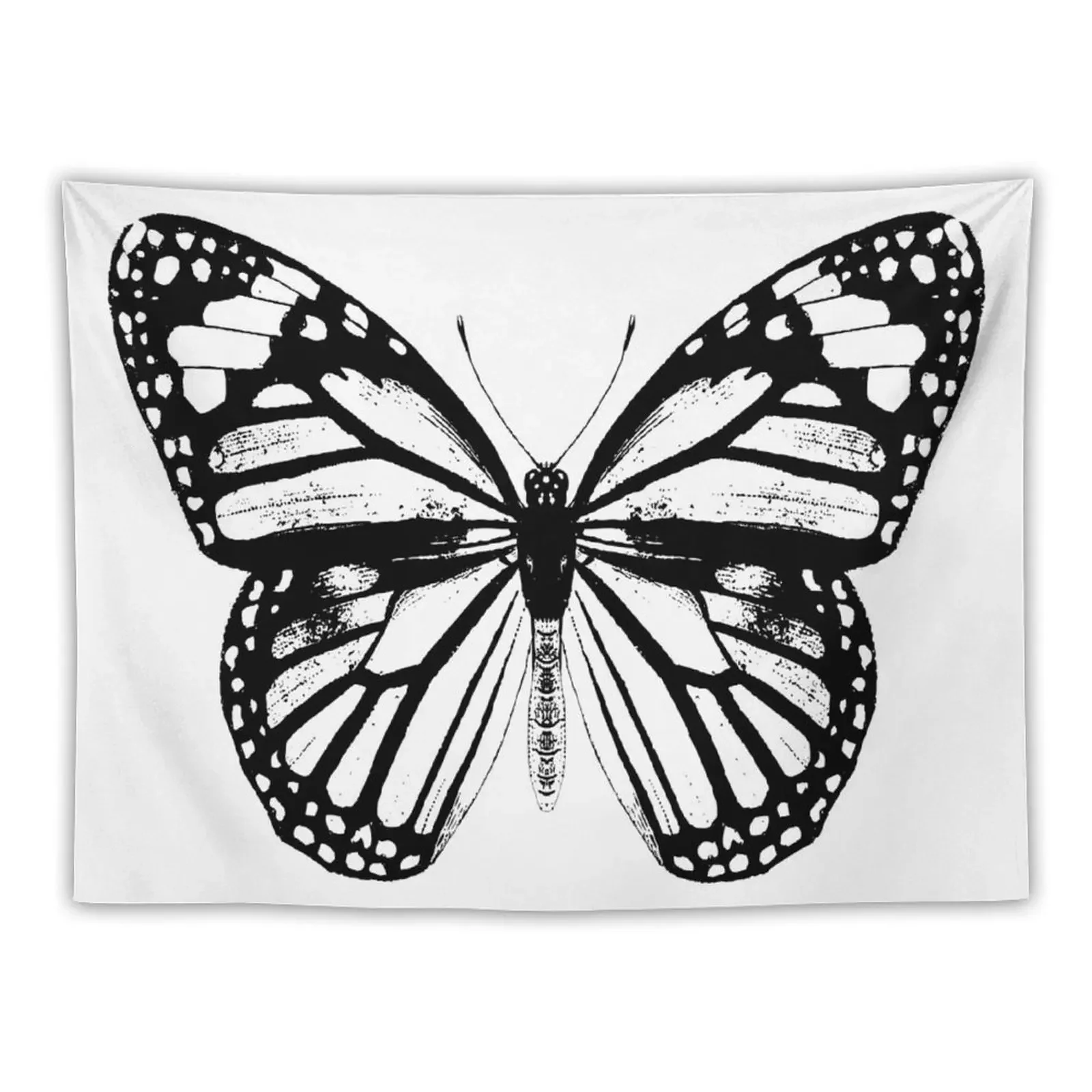 Monarch Butterfly | Vintage Butterflies | Black and White | Tapestry Decorations For Room House Decor Tapestry