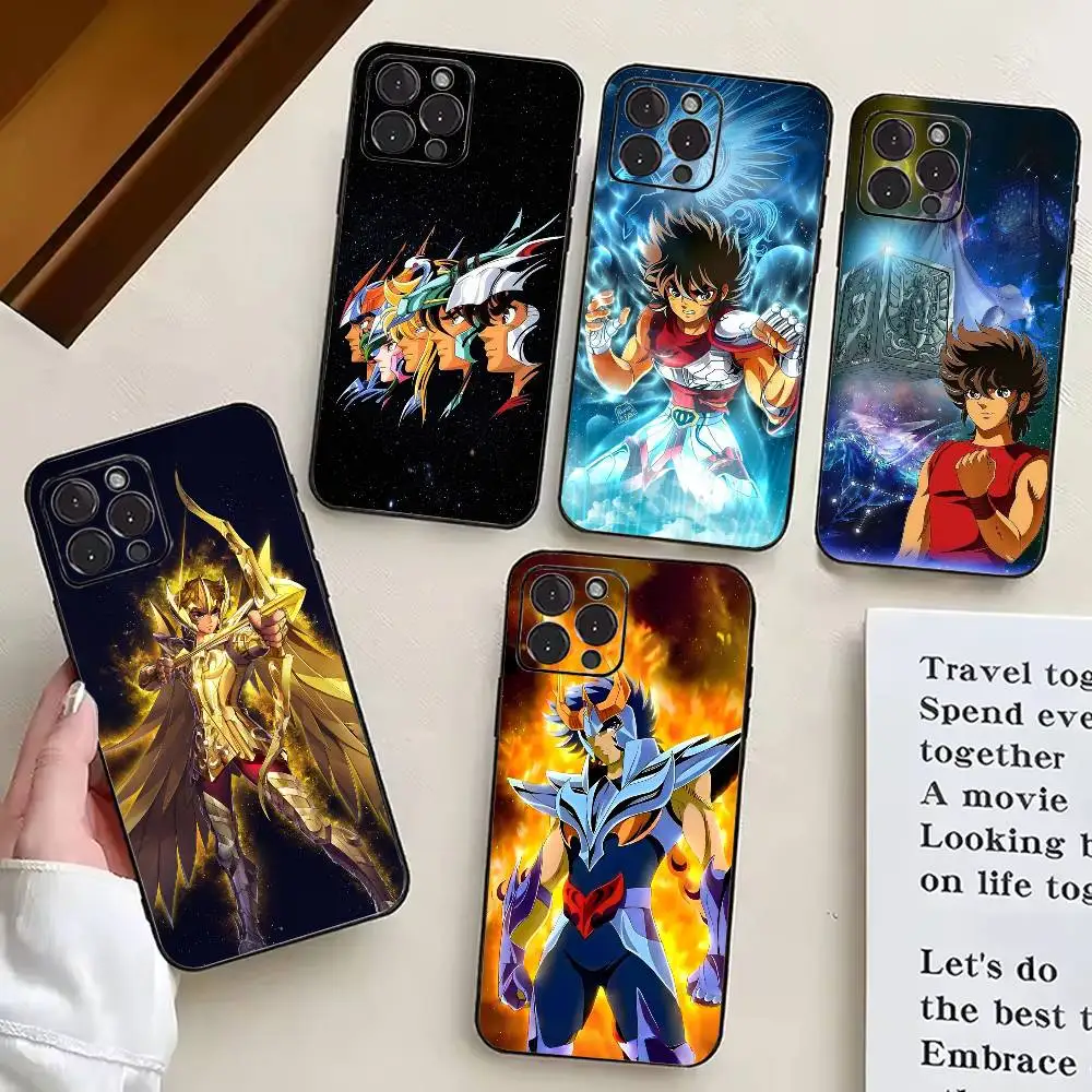 

S-Saint S-Seiya Knights Z-Zodiac -ES Phone Case For iPhone 17,16,15,14,13,12,11 Plus,Pro Max,XS,Soft Silicone Black Cover