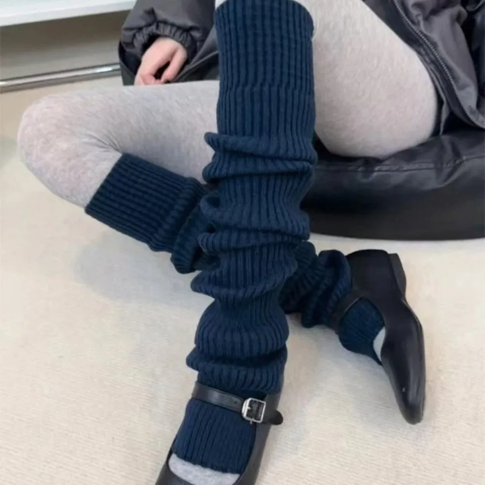 

JK Knitted Warm Leg Warmers Solid Color Thick Ballet Yogurt Leg Cover Over Knee Tube Long Leg Sock Winter