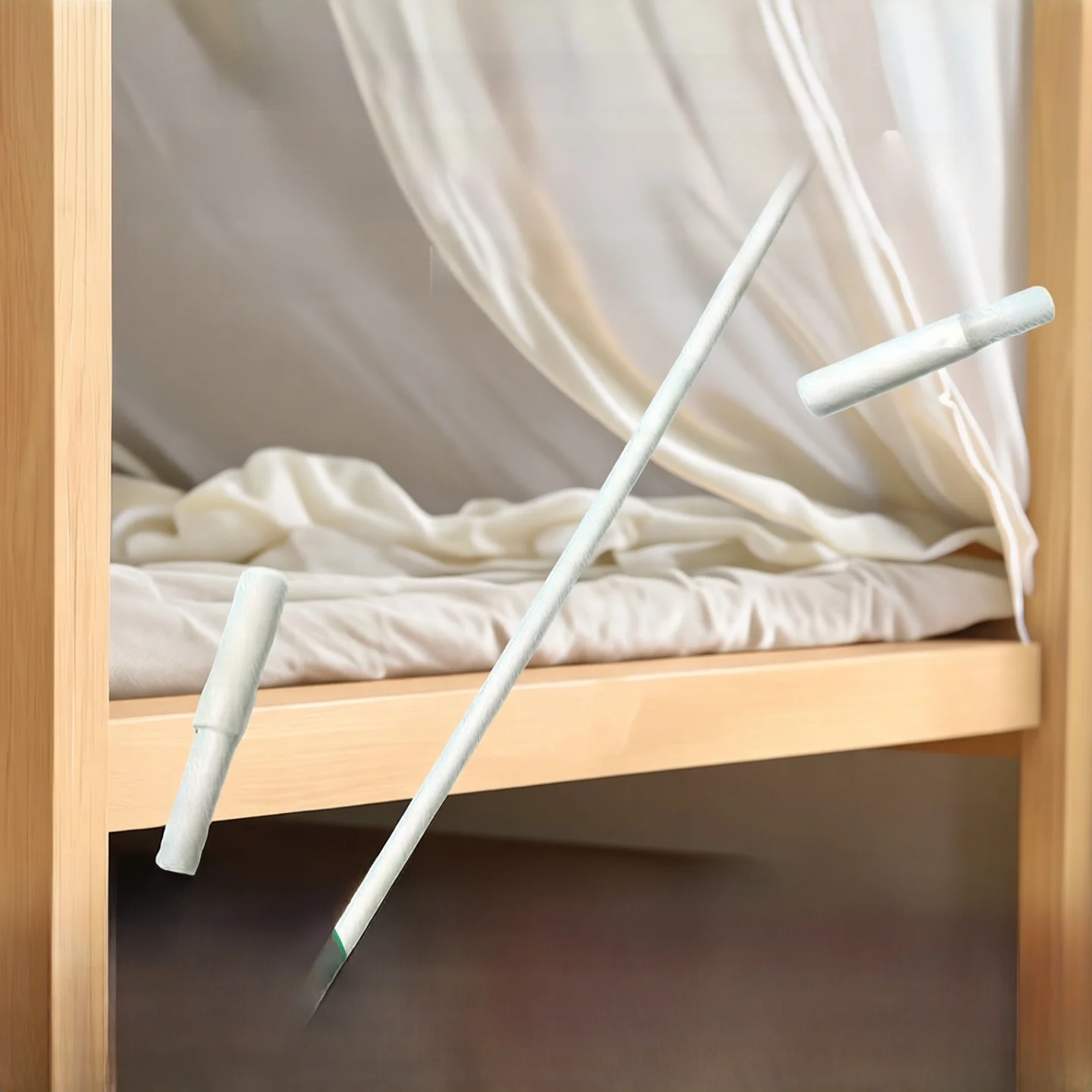 Thickened Painted Bed Curtain Rod for King Size Bed Student Dormitory Mosquito Net Adjustable Extension Pole Accessories