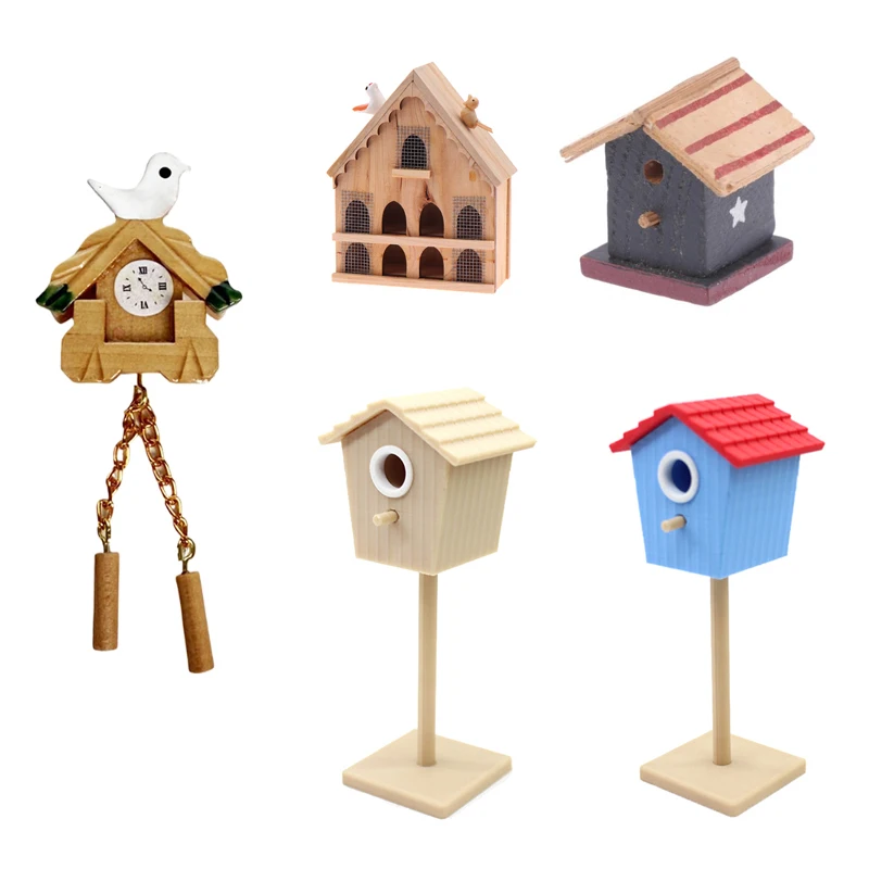 

1/12 кукольный домик, миниатюрный птичий домик, модель кукольного домика, мини-фея, украшение для сада, аксессуары для кукольного дома, микро-сцена, орнамент