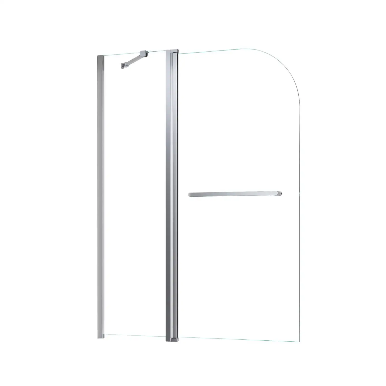 

Frameless Double- Folding Shower Doors for Bathtub, 1/4" (6mm) Thick SGCC