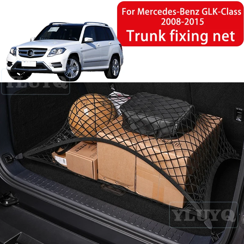 

For Mercedes-Benz GLK-Class 2008-2015 Trunk Net Pocket Elastic Nylon Non-Slip Fixed Net Trunk Storage Car Interior Accessories