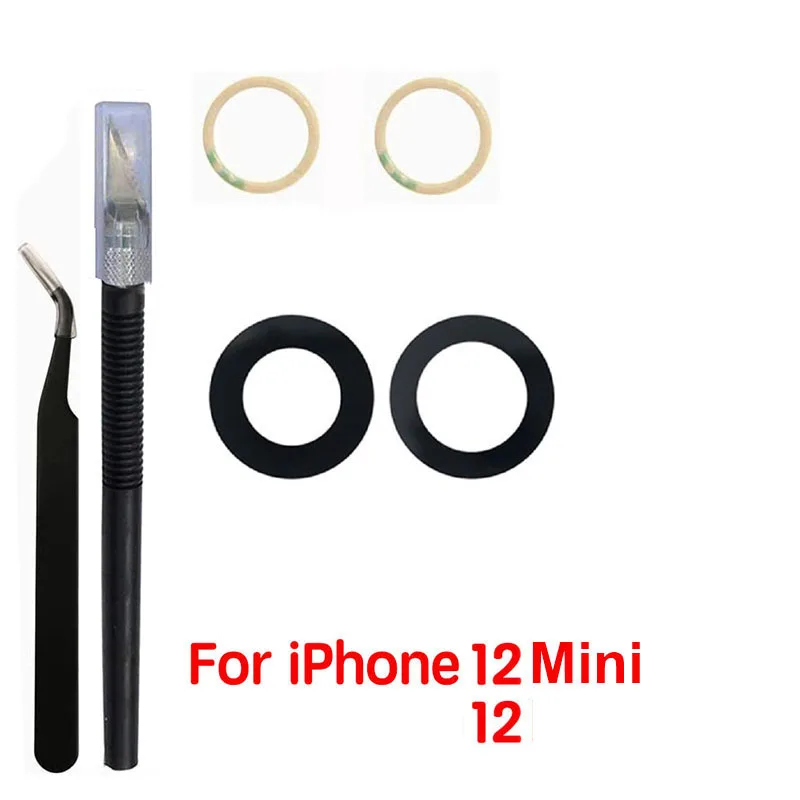 Saphir-Rückkamera-Objektivglas für iPhone 12 13 Mini 14 15 Plus 17 Pro Max – Ersatzteile für die Reparatur der Rückkamera mit 3M-Klebstoff & Werkzeugen