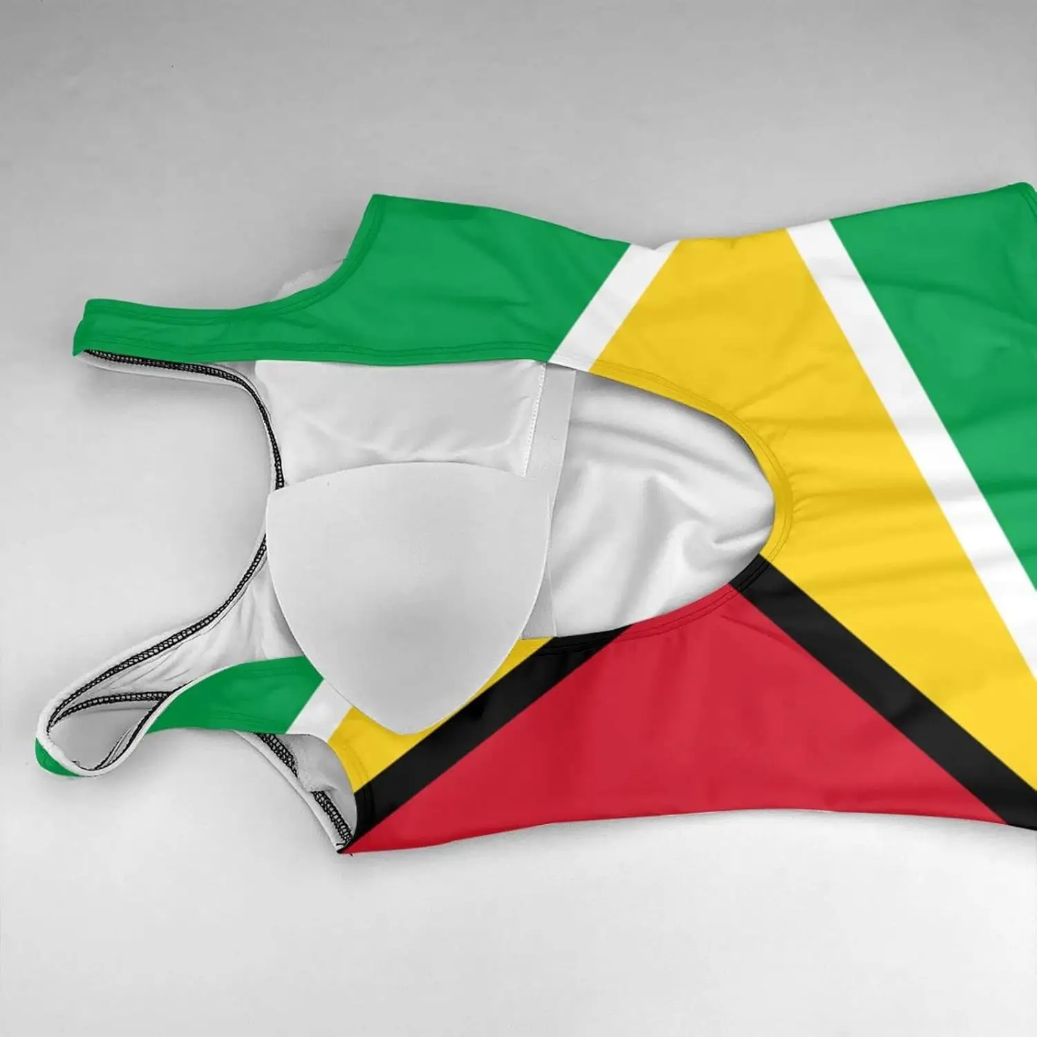 Flag of Guyana Women's One-Piece Swimsuits Sexy Swimwear Fashion Swimdress Monokini Beach Bikini Sets