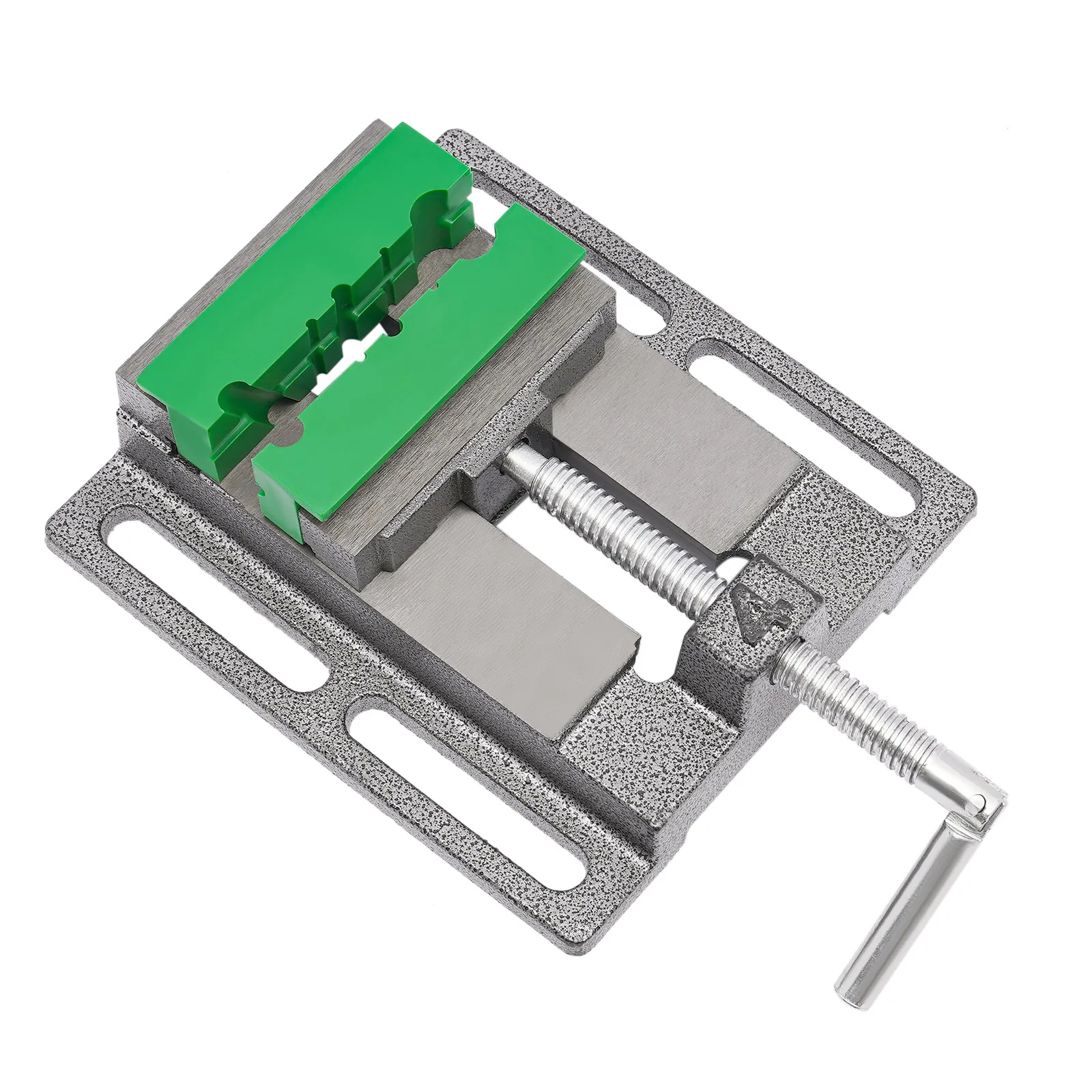 4-Zoll-Metall-Bohrmaschinenschraubstock mit 2 magnetischen Schraubstockauflagen, Mehrfach gerilltes Auflagen-Set – Detail 8