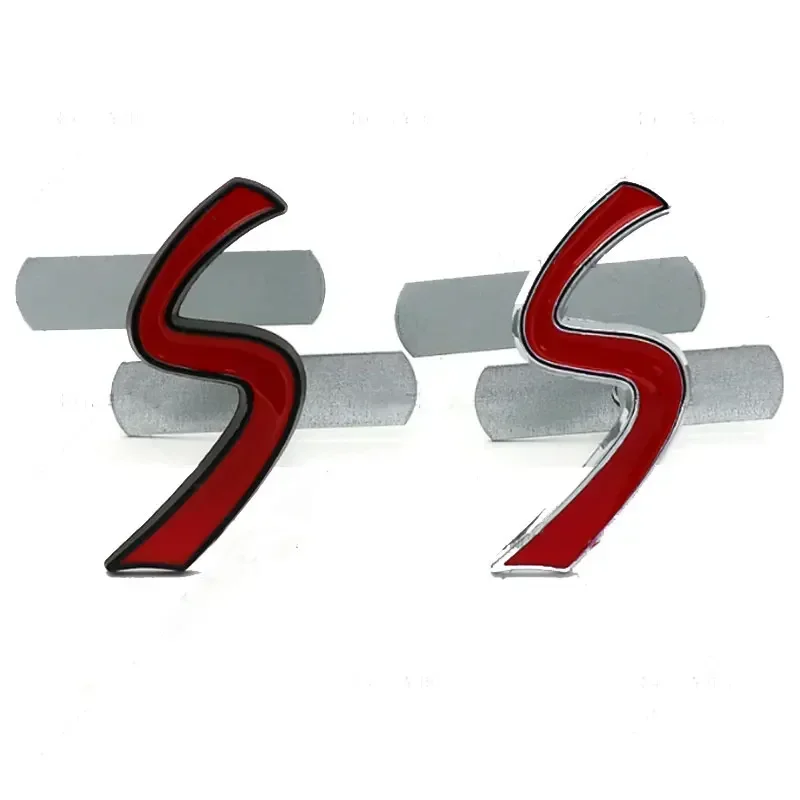 S Logo Front Hood Grill Badge Emblem Decals for Cooper R50 R52 R53 R56 R57 R58 F55 F56 Car Sticker Styling Accessories parts