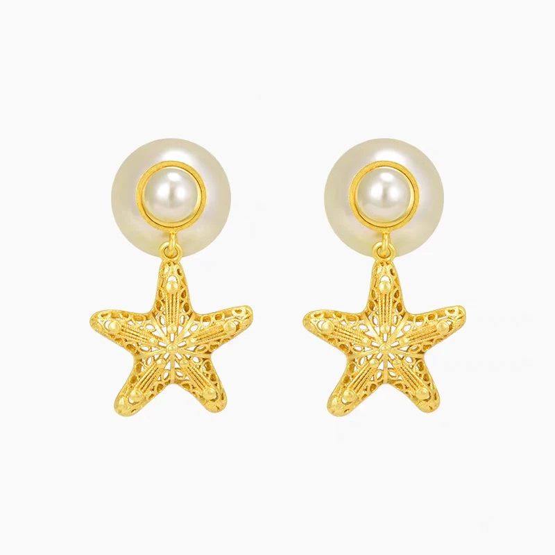 

Ele Starfi Pearl Drop Earrings Luxury Light Weight Pearl Studs Front And Ba Design New 2025 Faion Jewelry Accories
