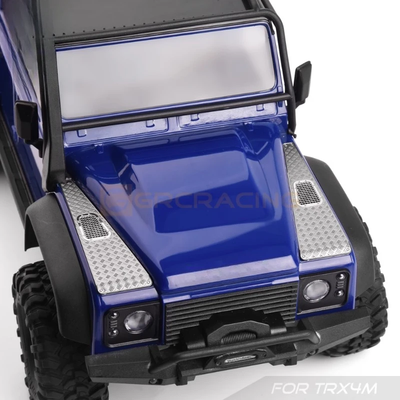 Stainless Steel Simulation Box Anti-slip Plate Accessories for 1/18 RC Crawler Car Traxxas TRX4M Defender Land Rover DIY Parts