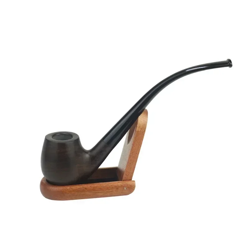 

Ebony Wood Pipes for Smoking Bent Type Pipe Accessory Carving Pipes Smoke Tobacco Cigarette Holder Oil Burner Pipe