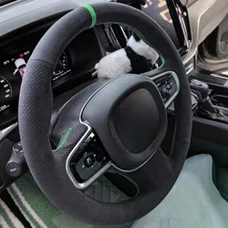 Custom Anti-Slip And Comfortable Suede Car Steering Wheel Cover For Volvo XC90 S90 XC60 S60 V90CC 2015-2022 Avant Steering Wrap