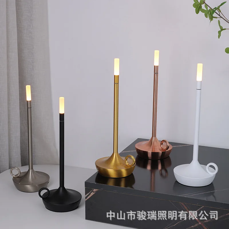 

Touch LED Candlelight Camper Table Lamp Rechargeable Camper Waterproof Warm Light Candle Lamp Dinner Atmosphere Desk Lamp Hot