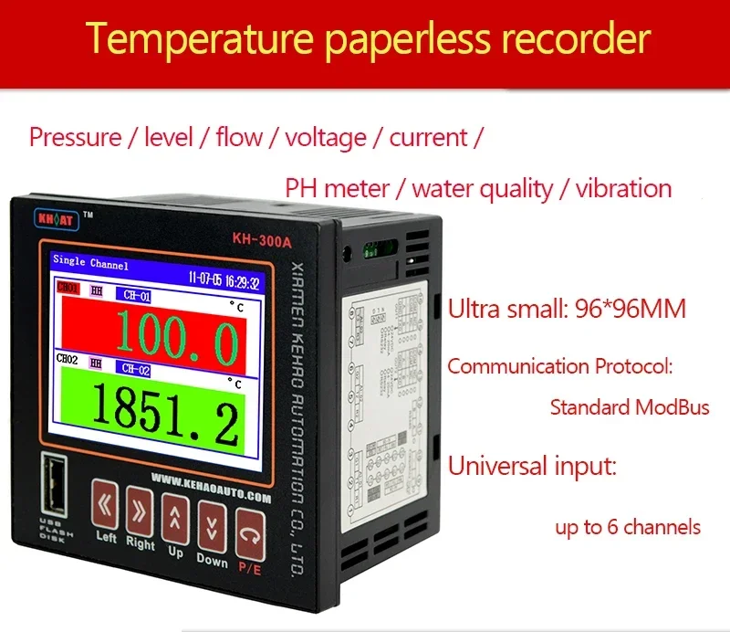 Paperless Recorder High Precision industrial Temperature and Humidity Electric Pressure Detector