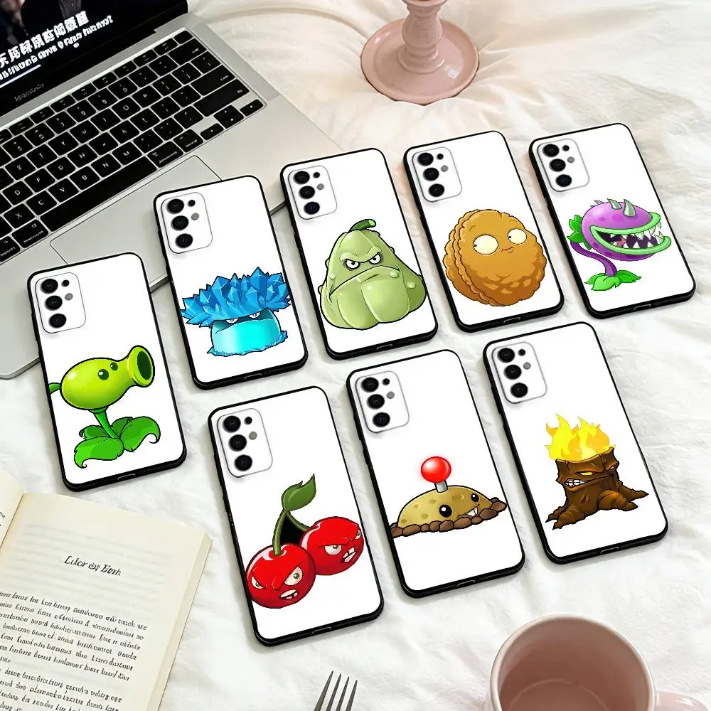 

CUTE P-Plants vs. Zombies Phone Case For Samsung S 25,24,23,22,30,21,10,9,Ultra,Plus,Lite,FE,4,5 G Soft Black Case