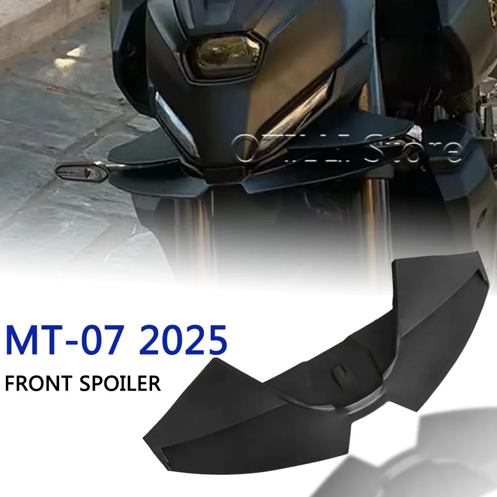 

New For YAMAHA MT-07 MT07 MT 07 2025 Motorcycle Sport Downforce Naked Front Spoilers Aerodynamic Wing Deflector Black mt07