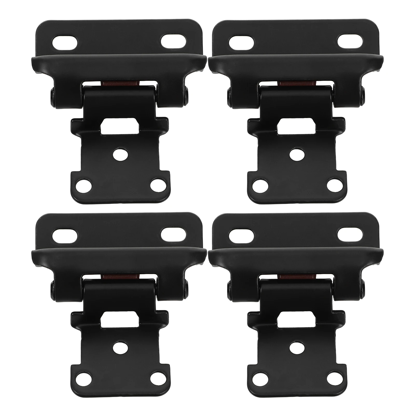 

4pcs Black Semi-concealed RV Hinges Self-closing Cabinet Door Damping Effect Suitable Campers Trailers Kitchen