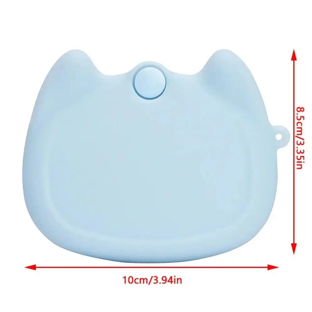 Cartoon Cat Silicone Retainer Case Soft Drain Holes Denture Storage Box Candy Color Mini Mouth Guard Container Tooth Care Tool