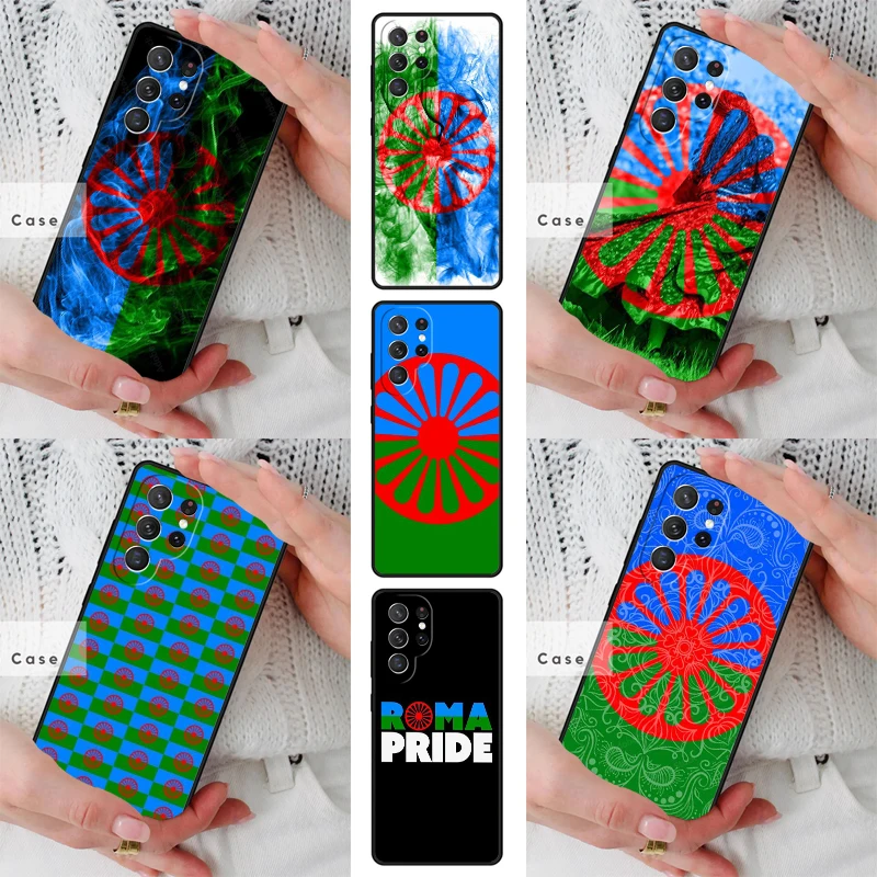 Gypsy Romani Roma Flag TPU Phone Case for Samsung Galaxy S26 S25 S24 S23 S22 S21 S20 Note10 Plus FE Ultra Cover