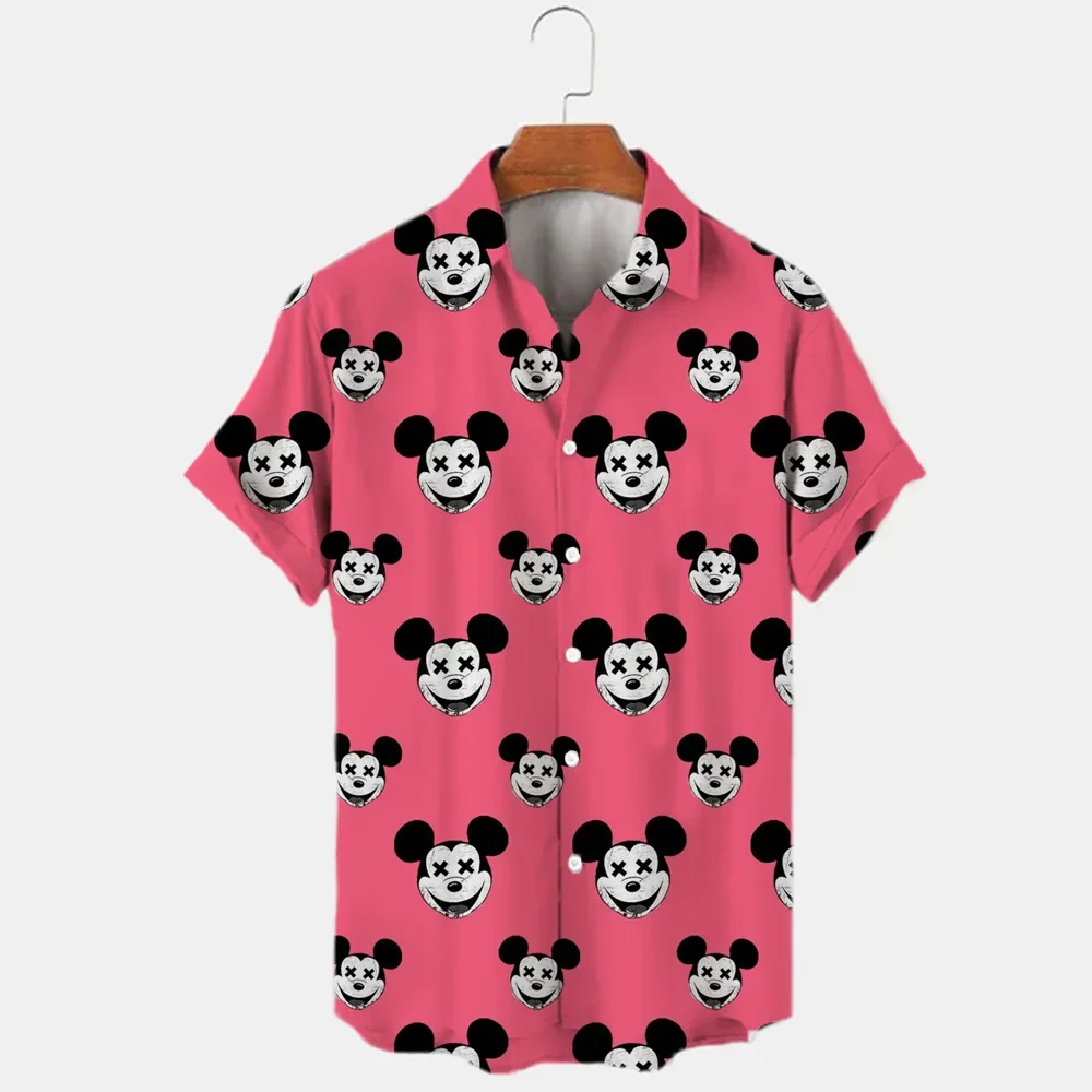 Disney-Chemises imprimées en 3D Donald Duck Mouse pour hommes, mode d\'été, tendance de la rue, rétro, boutique, tempérament, nouveau, 2023