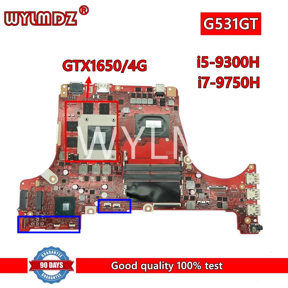 G531GT i5/i7 9th Gen CPU GTX1650/4G GPU Laptop Motherboard For Asus ROG Strix G G531GT G531G G531GW G531GU Mainboard