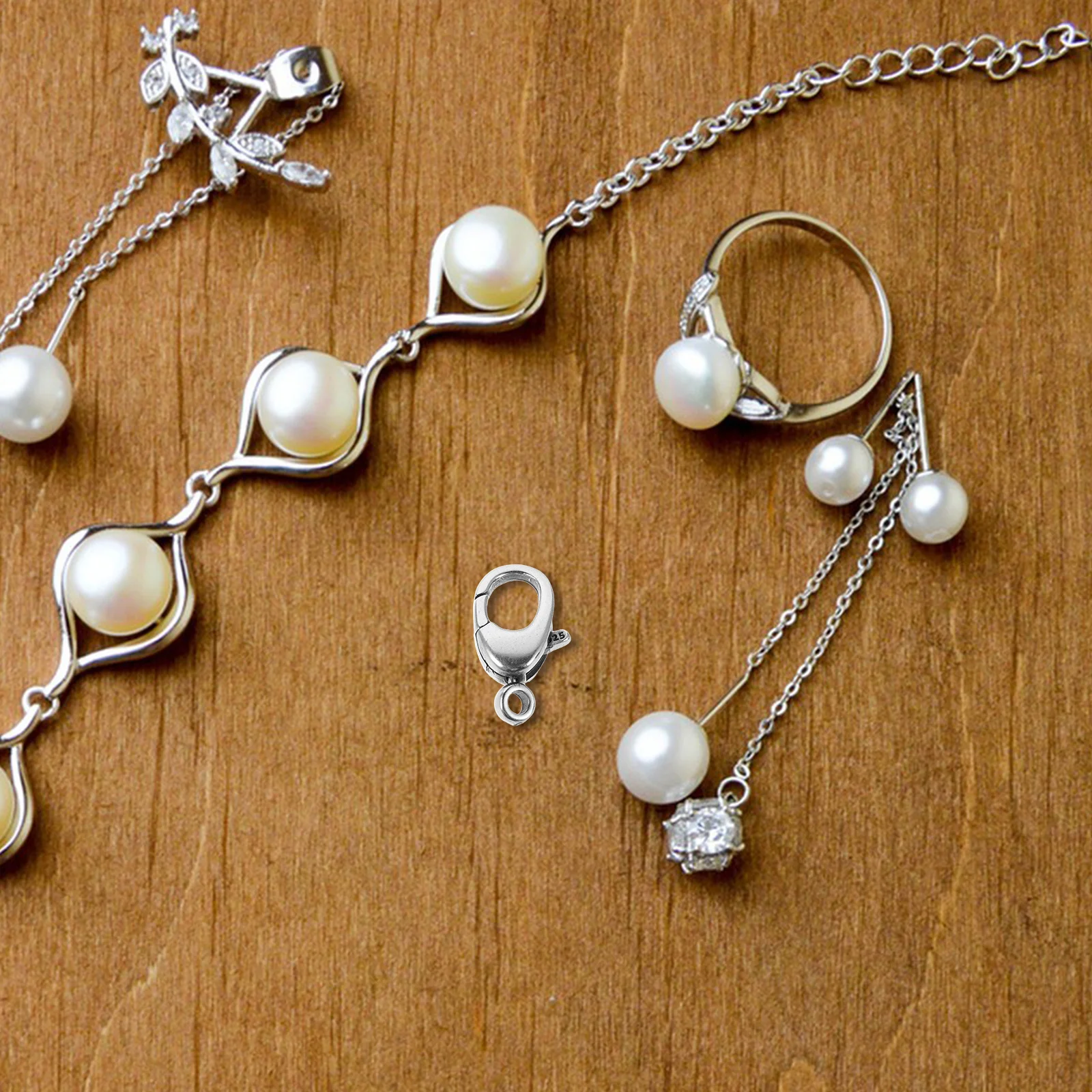 Silver Lobster Clasp DIY Jewelry Making Necklace Bracelet Earring Supplies Secure Spring Mechanism Multipurpose Durable Easy