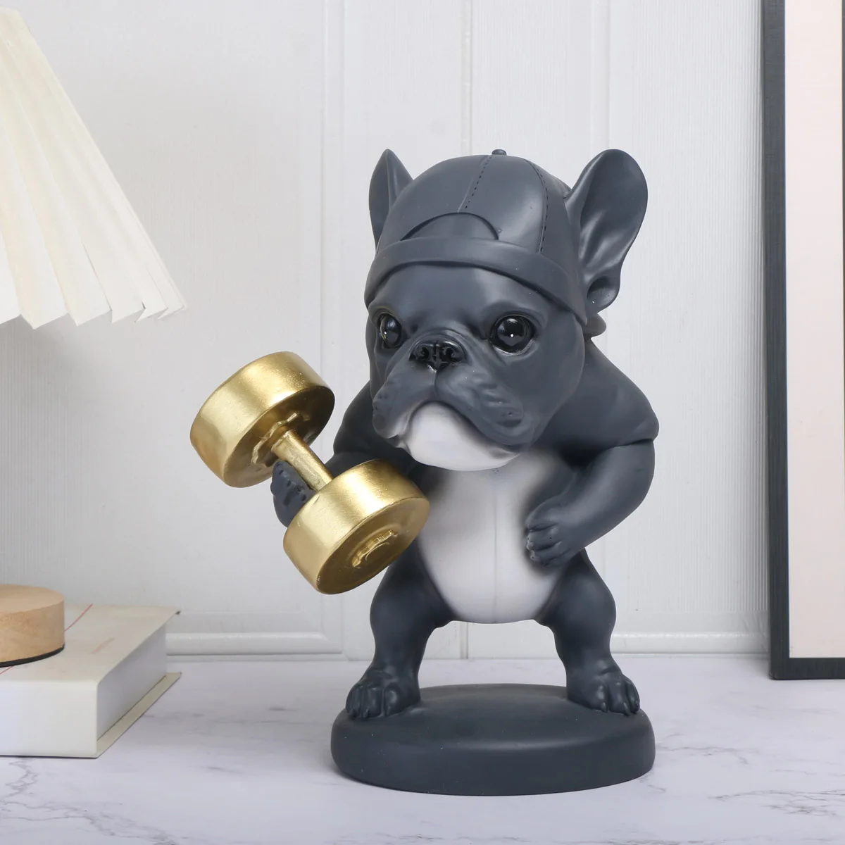 Dynamic Running Dog Statue Athletic Puppy Sculpture for Sports Decor Motivational Gift for Runners Pet Lovers Resin Art Gift