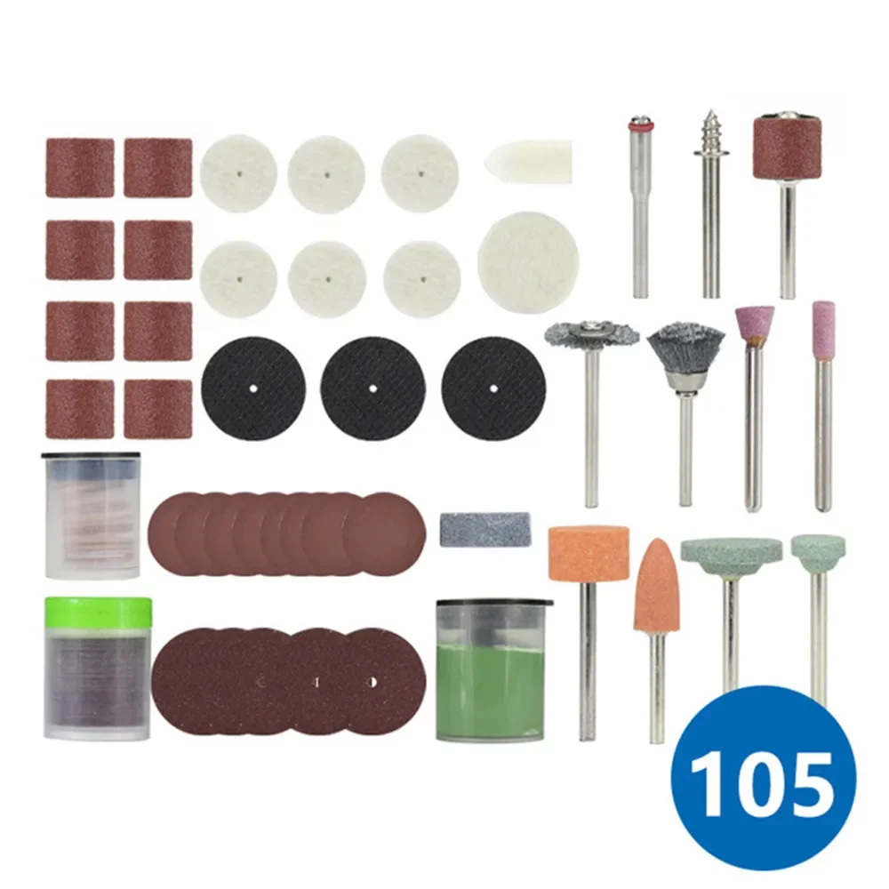 Abrasive Tools Accessories Set 105pcs Rotary Tool   for Dremel Grinding Sanding Polishing Cutting