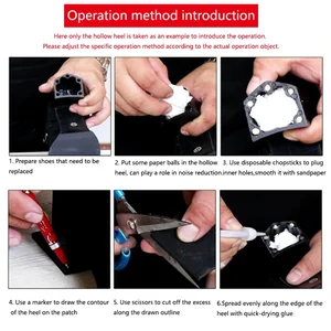 DIY عالية الكعب الأحذية إصلاح المطاط حامي نعال وحيد استبدال المواد غير قابلة للانزلاق للصنادل النساء أعلى 9 مبيعات الكروشيه وحيد البوت - No8