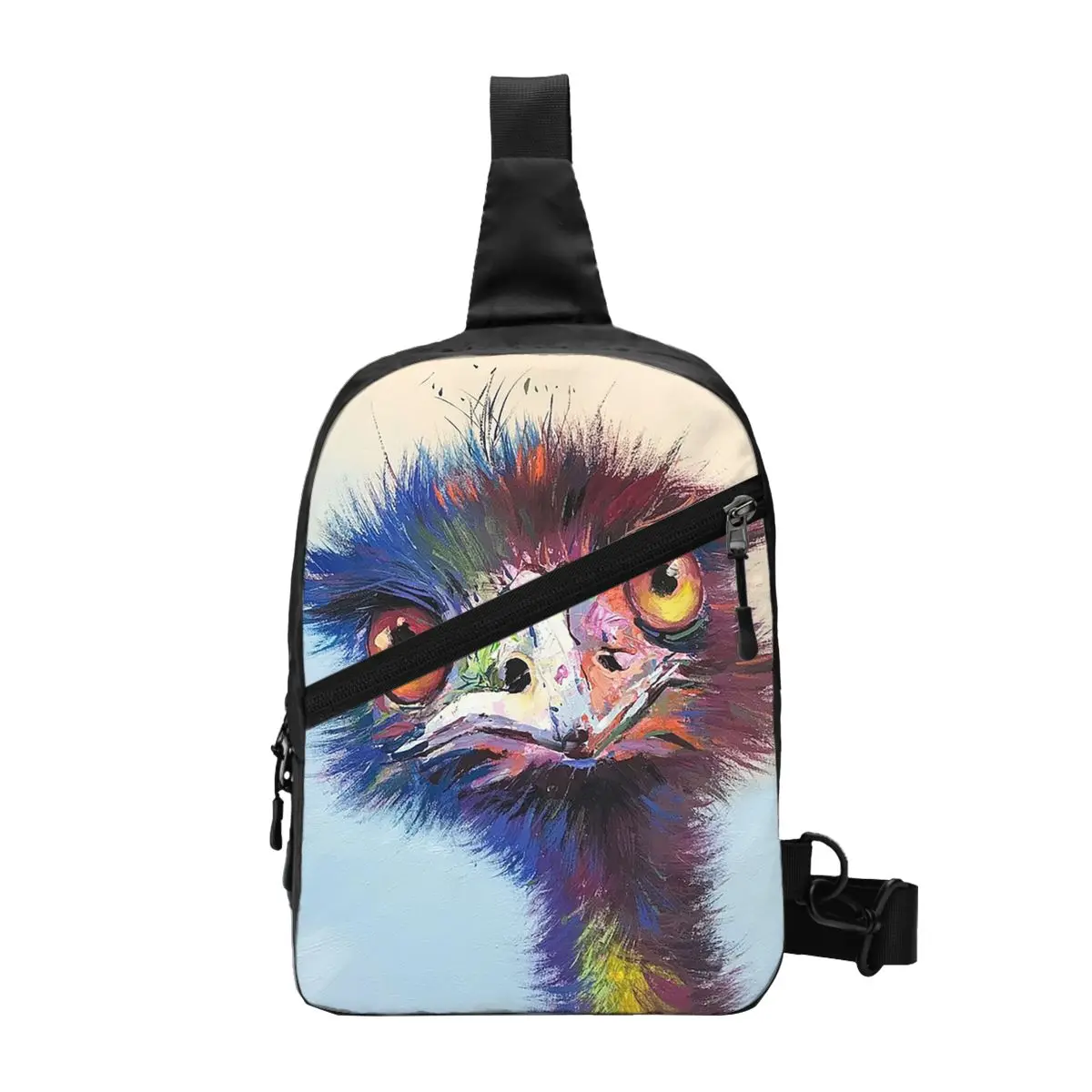 

Australian Emu - 74 Chest Bag Men Sling Crossbody Backpack Chest Bag Travel Hiking Daypack Shoulder Bag