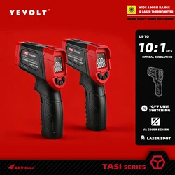 YEVOLT TA606+ Series Digital Infrared Thermometer Handheld Non Contact IR Laser  Heat Temperature Gun Point VA Color Screen