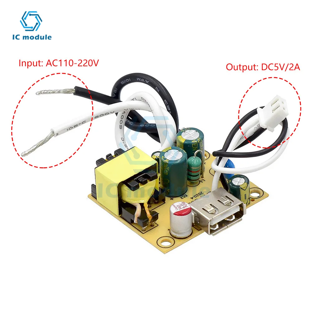 AC to DC Precision Buck Power Supply Module AC 110-220V to 5V/2A 10W Isolated Step Down DC Module