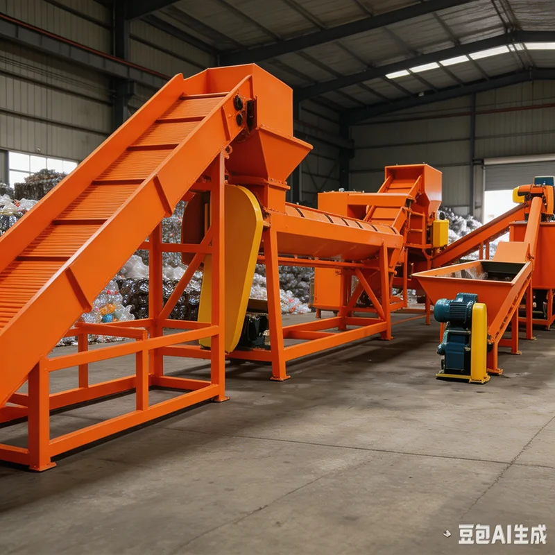Integrated PET bottle washing recycling line Bottle Feeding Label Removing Crushing Washing All-in-one Machine Line