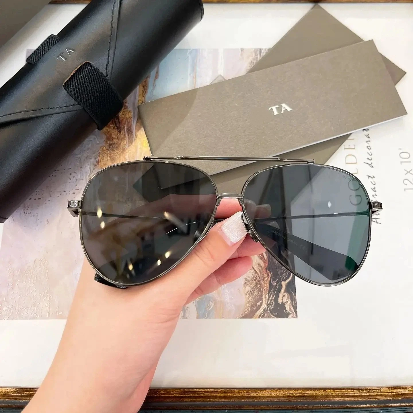

New RETRODITA MAKX DTS261 Casual Luxury Designer Polarized Womens Sunglasses Stylish Silver Oval Alloy Frame Men's Sun Glasses