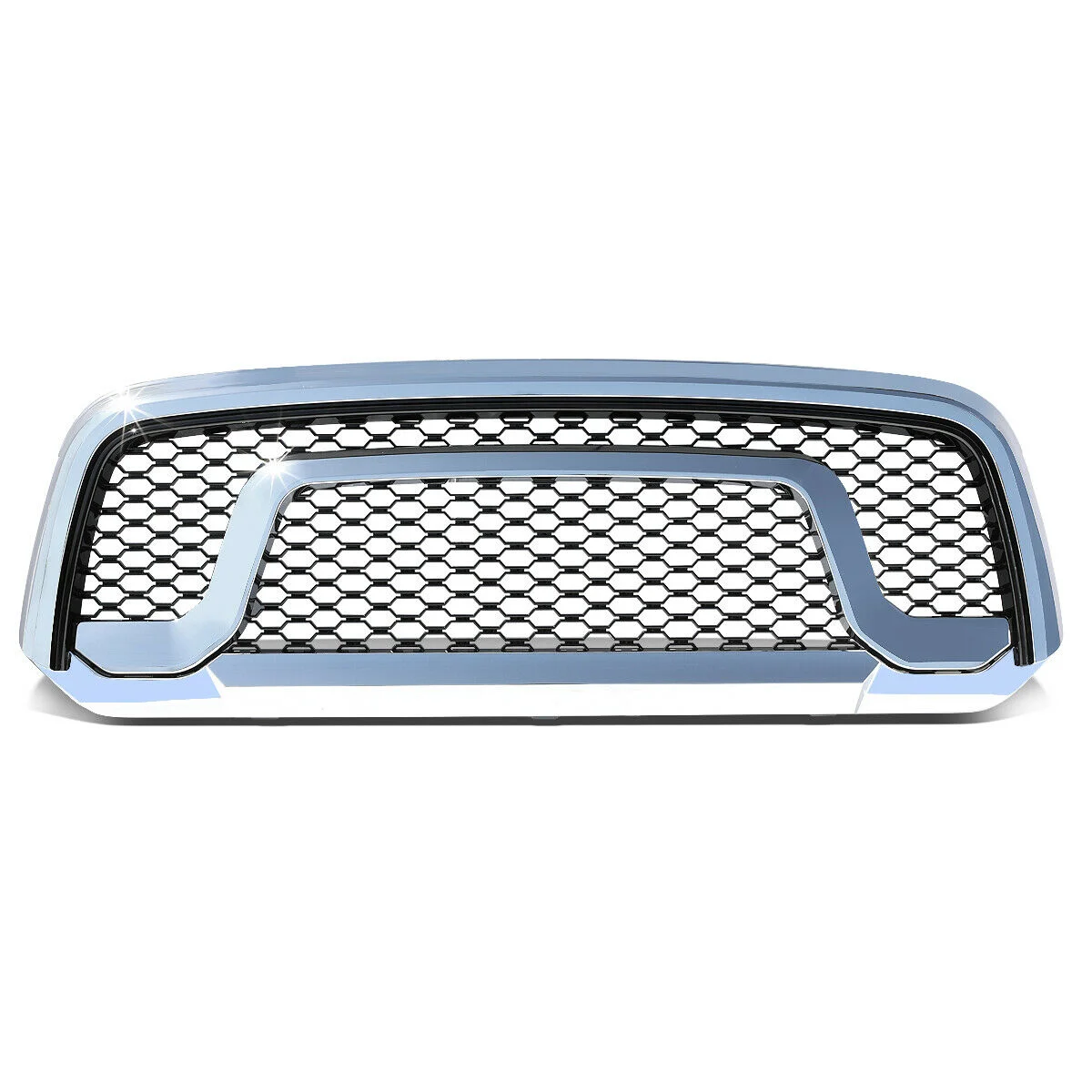 

Tom AutoAuto Parts for 2013-2018 Ram ABS Front Bumper/Hood Rebel Mesh Grille/Grill Chrome/Black