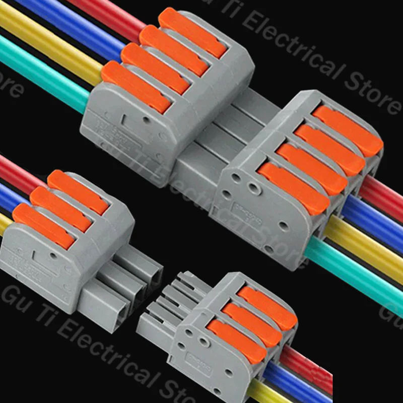 Złącze męskie żeńskie do łączenia przewodów Mini Quick Wire Connector Uniwersalne Kompaktowe Złącza Elektryczne Wtykowe Złącza Przewodów Listwa Zaciskowa