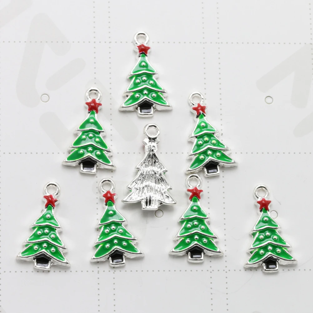 

10pcs Christmas Tree Alloy Pendant DIY Jewelry Making Charms Craft Supplies Necklace Bracelet Earrings Accessories