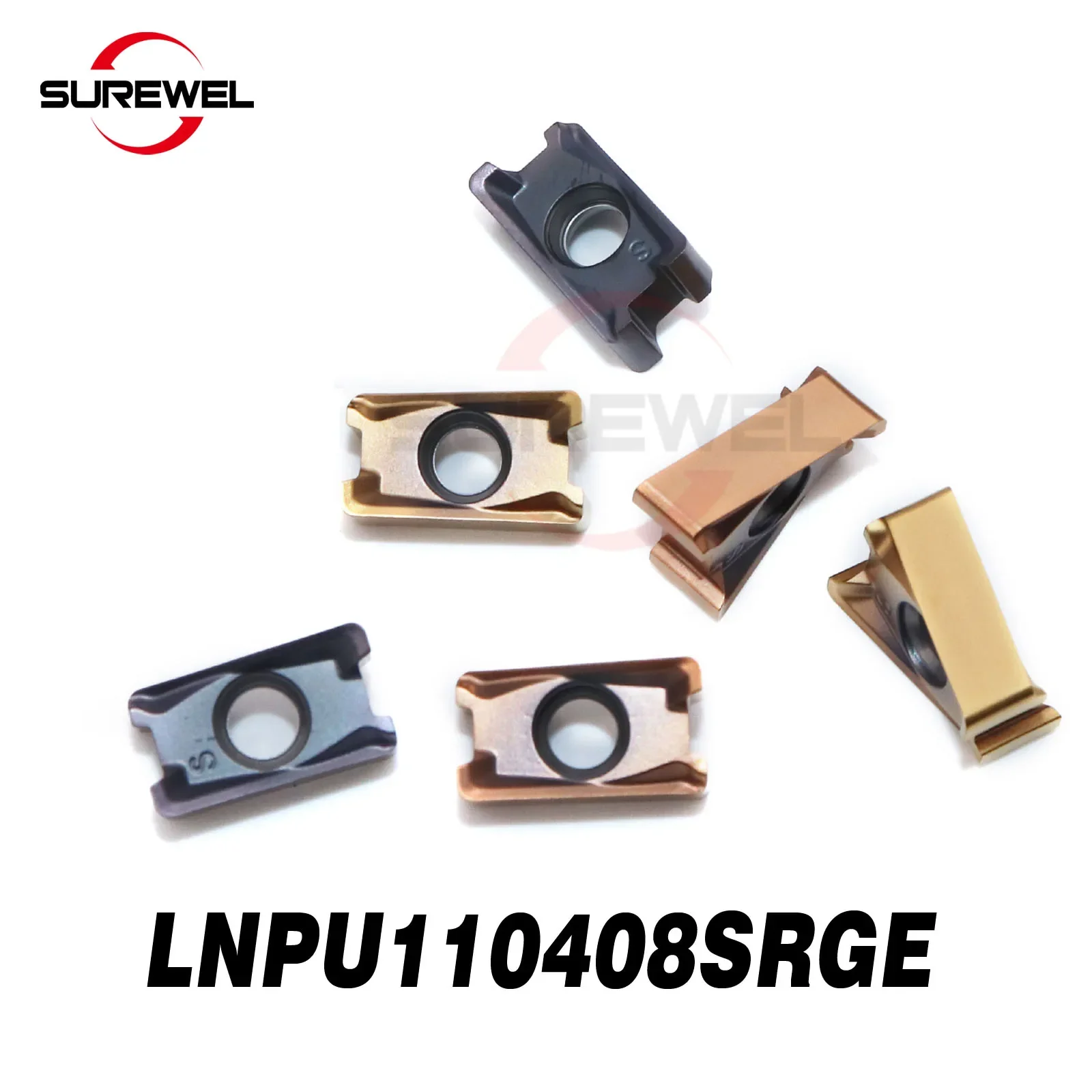 10 قطعة CNC كربيد إدراج LNPU110408 LNGU110408 LNGU15T608 مربع الكتف قاطعة المطحنة إدراج لمعالجة سبائك التيتانيوم