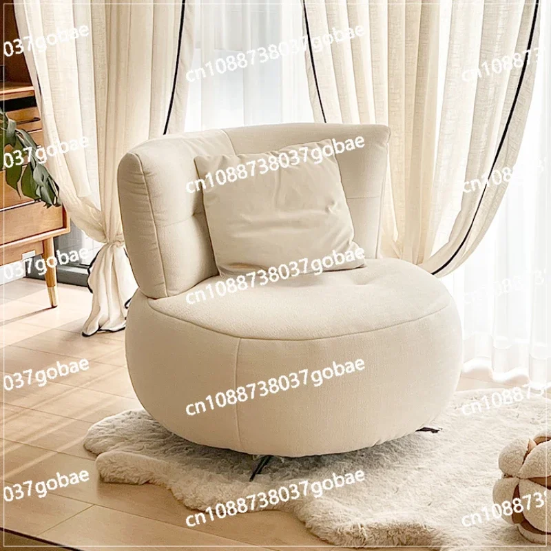 

LMM Net Red Cream Style Minimalist Rotating Lazy Bone Chair Single Leisure Chair