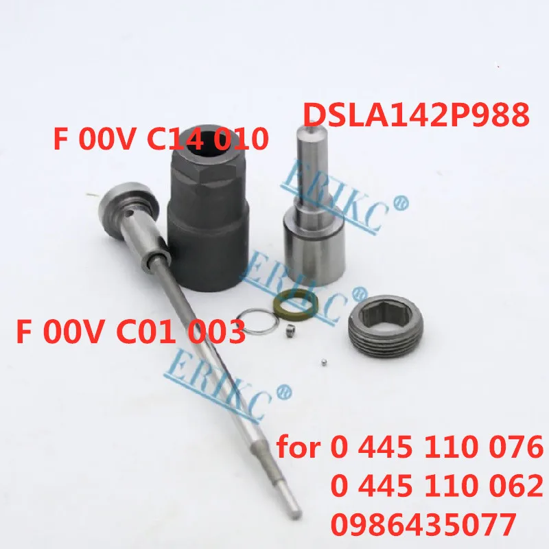 

044511076 0 445 110 062 ремонтные наборы деталей топливной форсунки Nozzle DSLA142P988 Valve F 00V C01 003 Kit for 0 445 110 062 0986435077