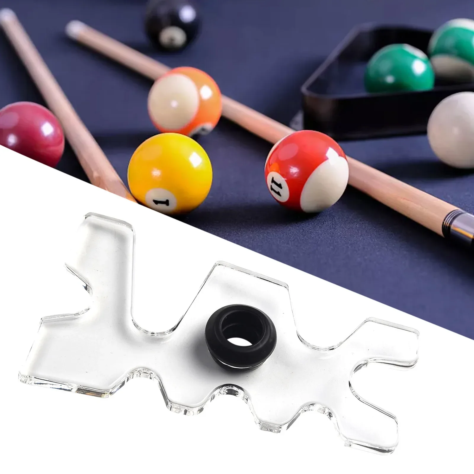 Acrylic Made Billiard Cue Head Holder Snooker Cue Rest Bridge Protection for Club Aids Perfect Shot Suitable for Most Pool Cues